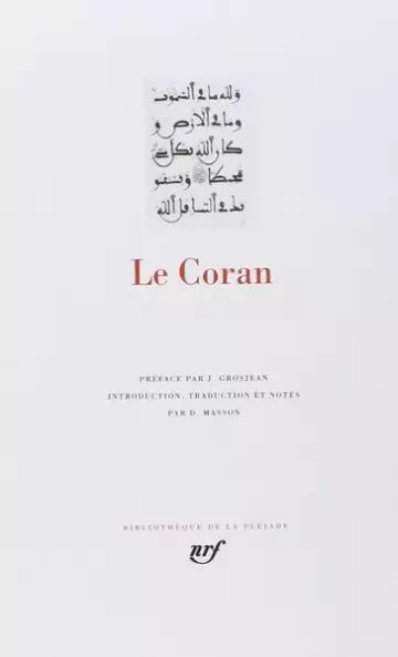 Le Coran (Bibliothèque de la Pléiade)  [Livres]