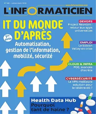 L’Informaticien N°188 – Juillet-Août 2020  [Magazines]