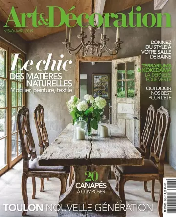 Art et Décoration N°540 – Avril 2019  [Magazines]