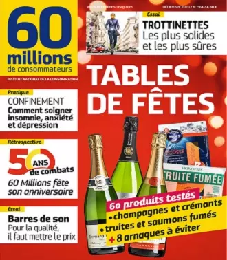 60 Millions De Consommateurs N°564 – Décembre 2020  [Magazines]