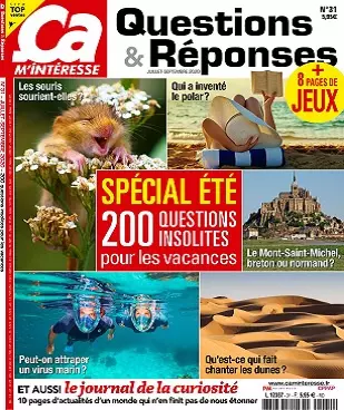 Ça M’Intéresse Questions et Réponses N°31 – Juillet-Septembre 2020  [Magazines]