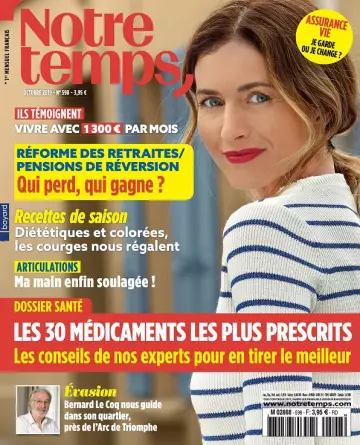 Notre Temps N°598 – Octobre 2019  [Magazines]