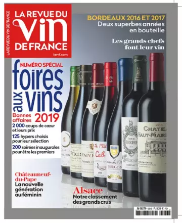 La Revue Du Vin De France N°634 – Septembre 2019  [Magazines]