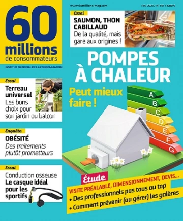 60 Millions De Consommateurs N°591 – Mai 2023  [Magazines]