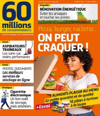 60 Millions De Consommateurs N°566 – Février 2021  [Magazines]